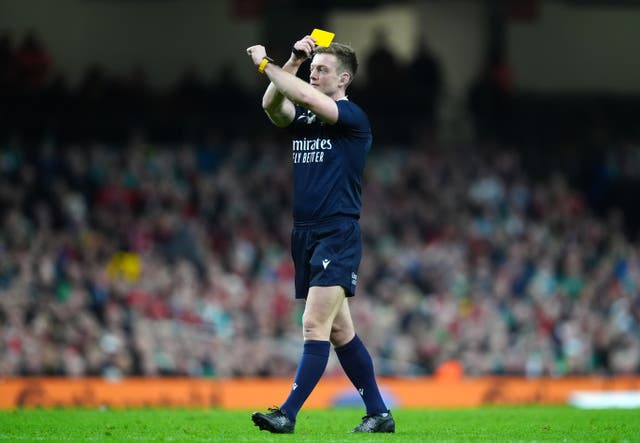 <p>Christophe Ridley sent off Garry Ringrose during Wales vs Ireland</p>