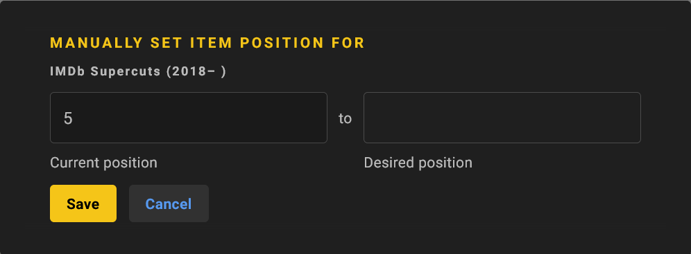 set item position