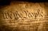 Detail of a concept image of the Preamble of the U.S. Constitution. We the People