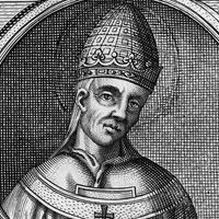 Anastasius II (died 498) pope from 496 after a 16th century illustration