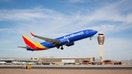 A Southwest Airlines plane departs Phoenix, Ariz.