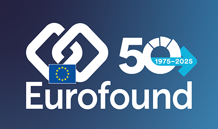 Eurofound 50 logo on blue