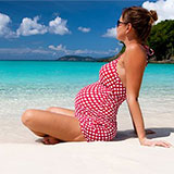 pregnant woman on a beach