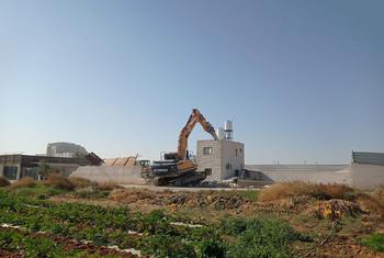 The Israeli authorities demolish buildings in in Jericho in December 2022.