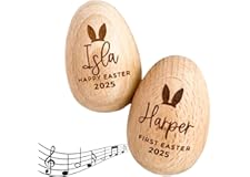 Personalized Musical Easter Egg Shaker 2025, Wooden Easter Eggs, First Easter Gifts For Baby, Easter Gift For Kids, Birthday 