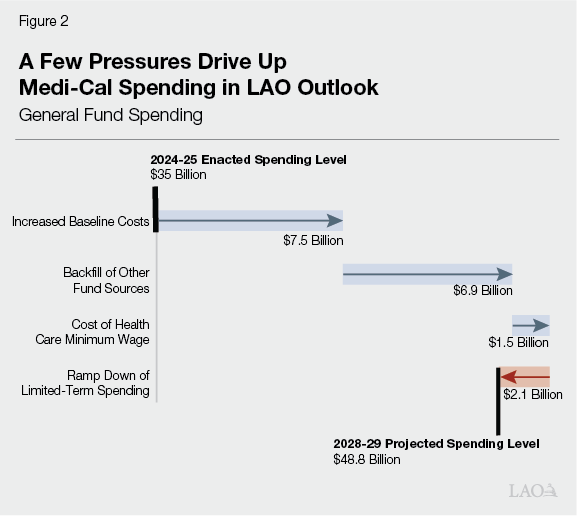 Figure 2: A Few Pressures Drive Up Medi-Cal Spending in LAO
Outlook