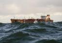 The US oil tanker MV Stena Immaculate which was struck by the Solong container ship, in the Humber Estuary, off the east coast of Yorkshire (Danny Lawson/PA)