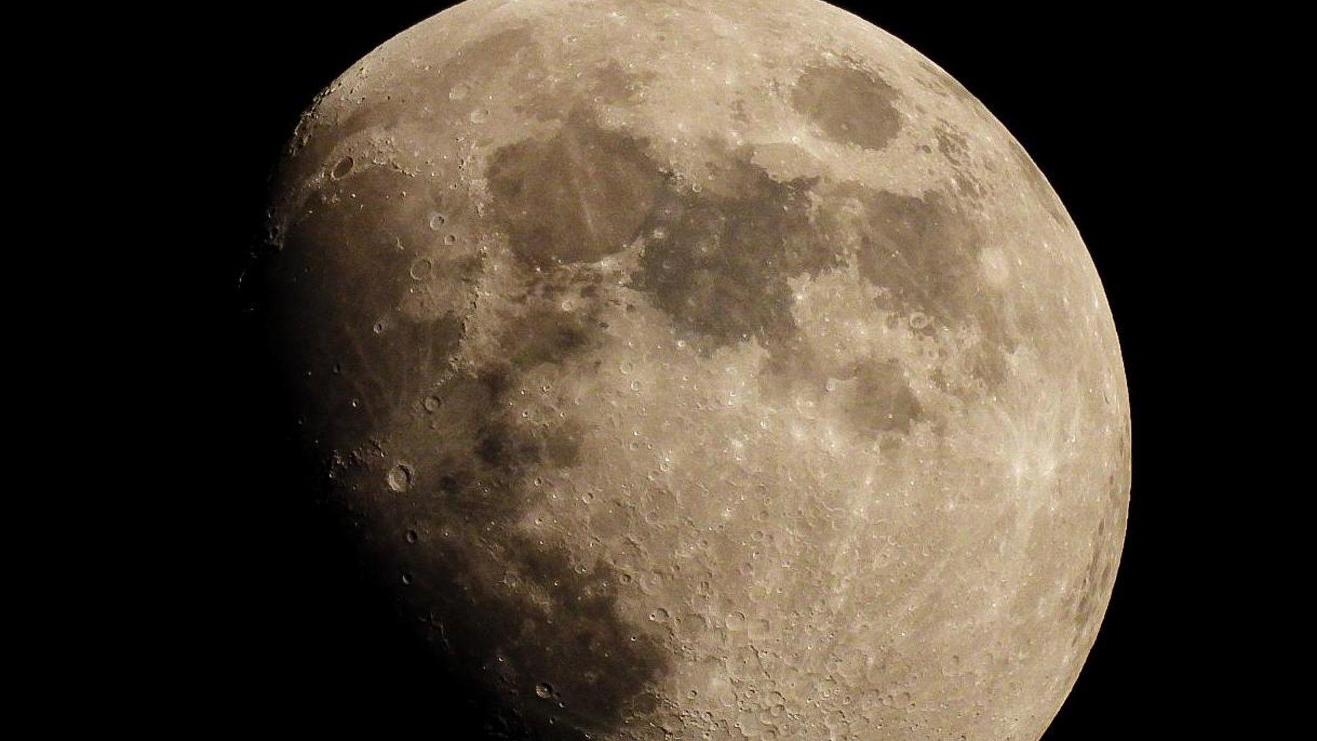 Close-up photo of the Moon on a clear night