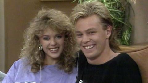 Kylie Minogue and Jason Donovan in Neighbours in 1987