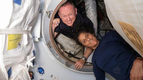 Butch Wilmore and Suni Williams on board the ISS.