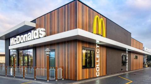 Design of the new McDonald's of the A38, near Willington, Derbyshire