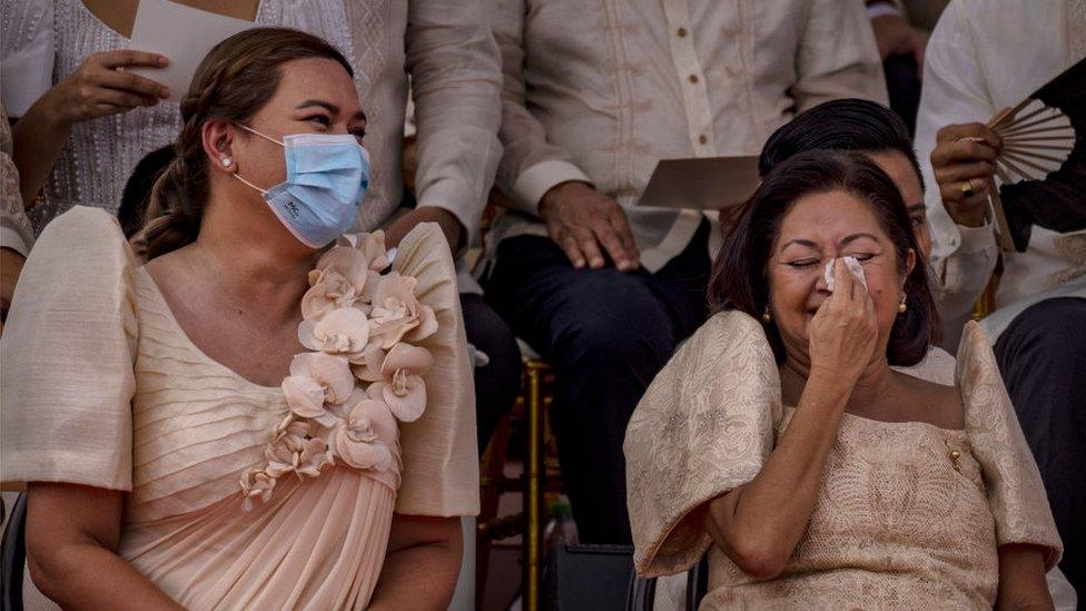 Vice President Sara Duterte and first lady Liza Araneta Marcos of the Philippines