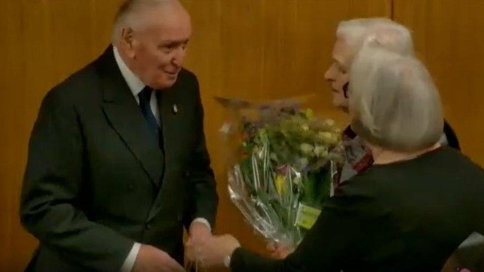 Lord Jones and Lady Jones at the presentation