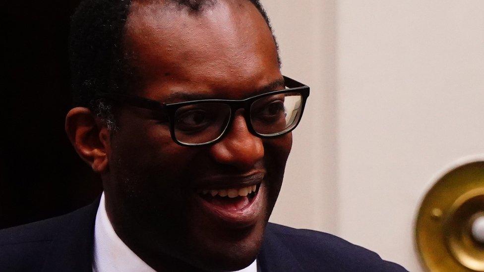 Kwasi Kwarteng outside Number 11 Downing Street on the day he was sacked