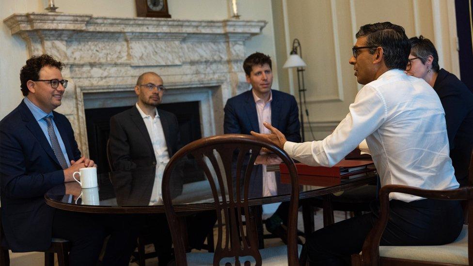 Anthropic CEO Dario Amodei, DeepMind founder Demis Hassabis and Sam Altman meet Prime Minister Rishi Sunak at Number 10