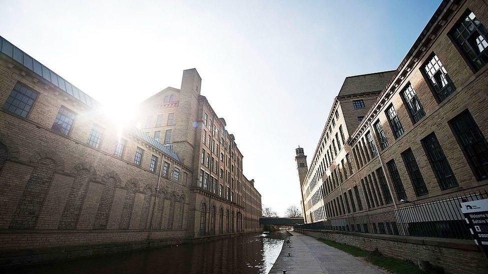 Saltaire's mill on the banks of the Aire