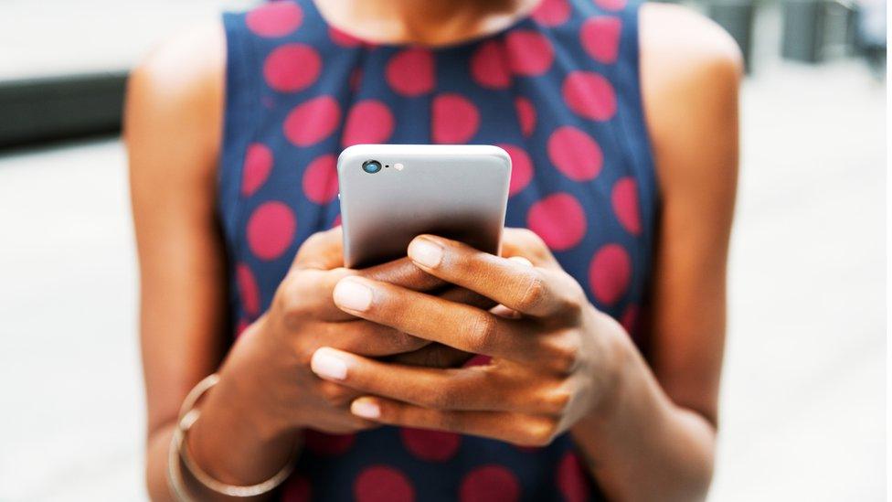 Woman on smartphone