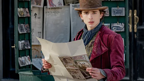 Actor Timothée Chalamet plays Willy Wonka in the new film Wonka (Credit: Warner Bros)