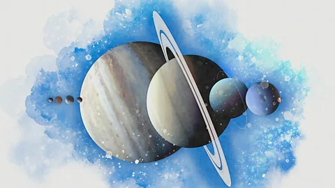 Watercolour illustration of planets in our Solar System (Credit: Getty Images)