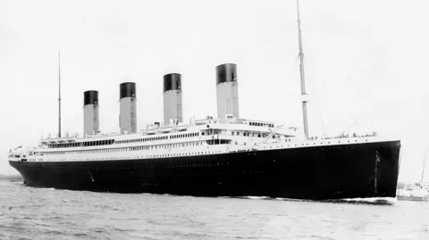 	Vernon Lewis Gallery/Stocktrek Images/Getty Digitally restored vintage maritime history photo of the RMS Titantic departing Southampton on April 10, 1912