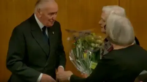 Flintshire Council Lord Jones and Lady Jones at the presentation