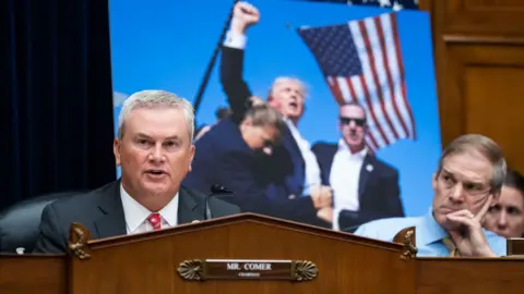 Getty Images James Comer, the committee chairman, speaks at a hearing on the Secret Service