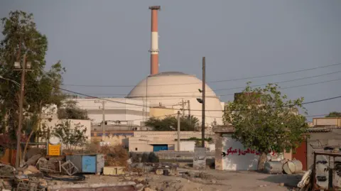 Getty Images File photo showing the Bushehr nuclear power plant, in Bushehr province, southern Iran (29 April 2024)