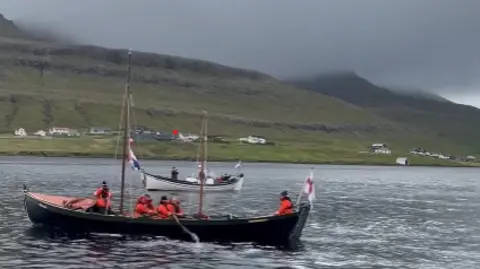 Frits Stroem The Naddoddur set off from the Faroe Islands on 24 August