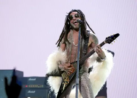 Getty Images Lenny Kravitz performs at the 2024 MTV VMAs