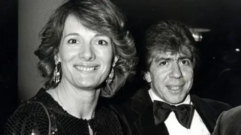 Getty Images Margaret Jay and Carl Bernstein photographed at a party