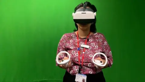 Girl with VR set