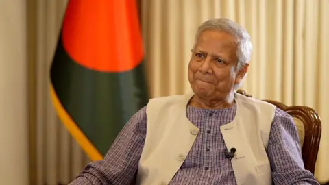 Muhammad Yunus interview with the BBC at his official residence in Dhaka